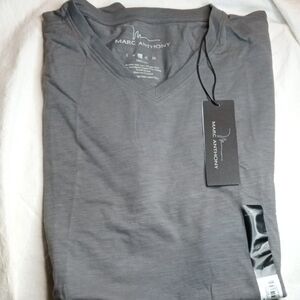 Marc Anthony Gray V-Neck T-Shirt